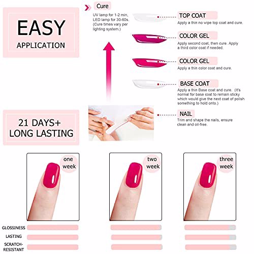 AIMANGO Clear White Milky White Glitter Gel Nail Polish 4