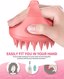 EUHOME Scalp Massager Shampoo Brush Coral Pink Natual Blue Thumbnail 4