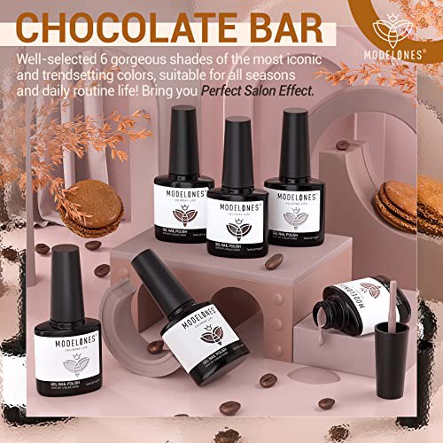 Modelones Gel Polish set, A4 Chocolate bar 2