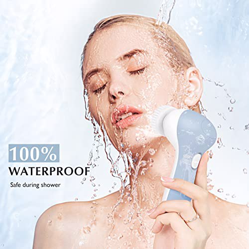 Facial Cleansing Brush Face Scrubber, Misty Blue 5