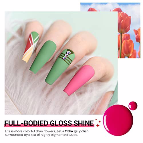 MEFA Gel Nail Polish Set, C-Bright Sunshine 4