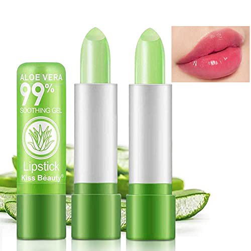 BINGBRUSH 2 Pcs Aloe Vera Color Changing Lipstick 7