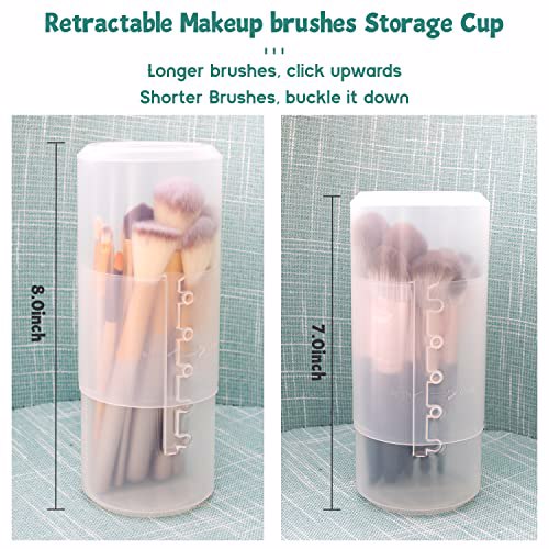 OCHEAL Brush Holders, 2 Pack of Makeup Brush Organizer Travel Case 4