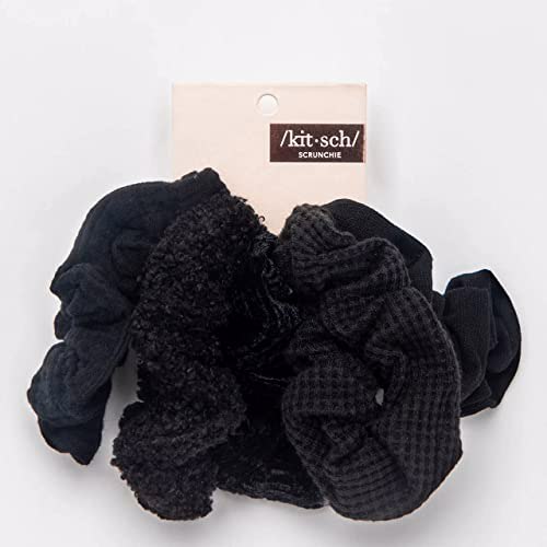 Kitsch Ultra Textured Scrunchies, Black 4