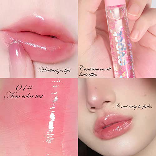 BINGBRUSH 3 Pcs Color Changing Lip Gloss lipstick, Pink Magic Mood 2