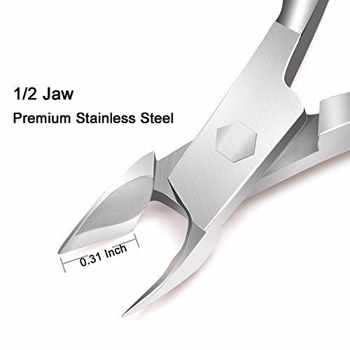 Ejiubas Cuticle Pusher Cuticle Nipper, Silver 2