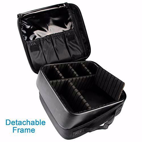 Relavel Travel Makeup Train Case Makeup Cosmetic Case Organizer 8