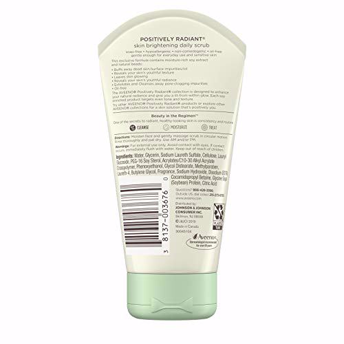 Aveeno Positively Radiant Skin Brightening Exfoliating Daily Facial Scrub 13