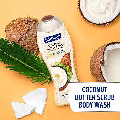 Softsoap Exfoliating Body Wash Scrub Coconut Butter - 20 fluid ounce (4 Pack) 3