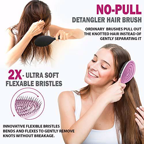 Fiora Naturals Hair Detangling Brush Lilac 2