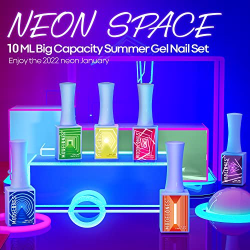Modelones Gel Nail Polish Set, B1 Neon 3