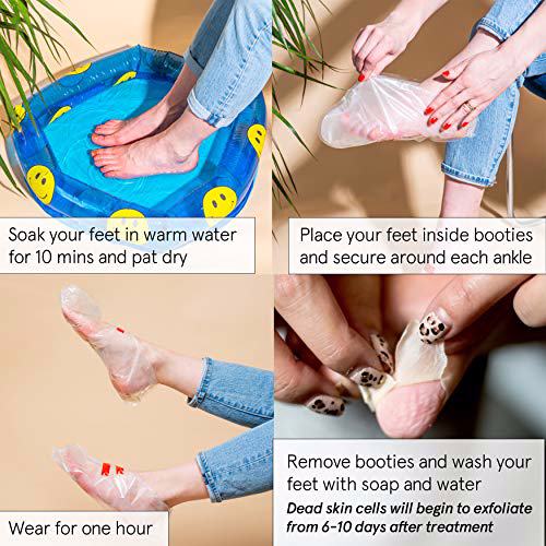 Grace & Stella Foot Peel Mask, 4 Pairs Lemon 5