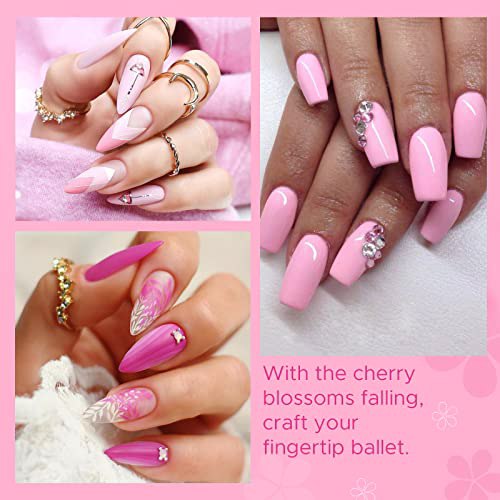MEFA Gel Nail Polish Pink Set, N-Sweet Cherry 3