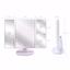 deweisn Tri-Fold Lighted Vanity Mirror with 21 LED Lights White Thumbnail 7
