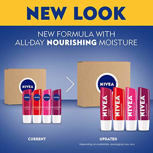NIVEA Lip Care, Fruit Lip Balm Variety Pack, Tinted Lip Balm 8