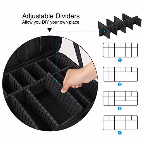 Relavel Travel Makeup Train Case Cosmetic Organizer Portable Artist Storage Bag 4