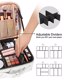 Relavel Travel Makeup Train Case Cosmetic Organizer with Adjustable Dividers Thumbnail 8