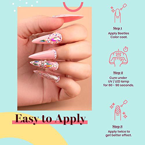 Beetles Pink Purple Gel Nail Polish, Misty Rose 4