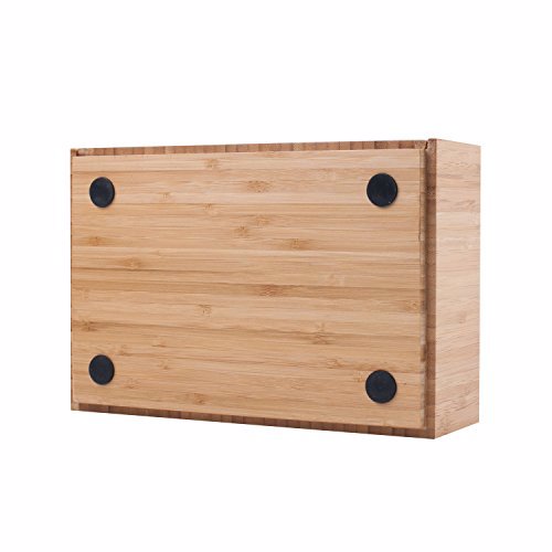 MobileVision Bamboo Makeup Drawer Organizer with 5-Compartment Brush 6