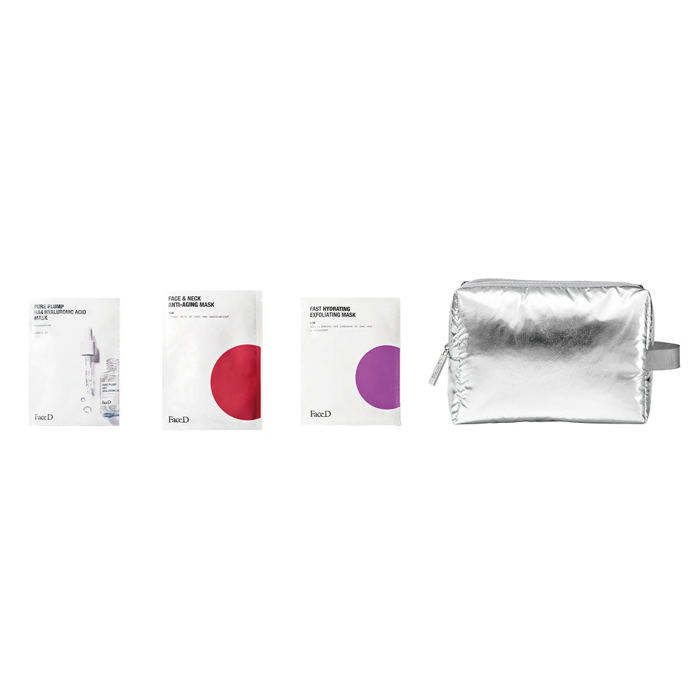 FaceD Viso Silver Mask Kit Crema idratante viso,Maschera viso idratante,Cofanetto trattamento