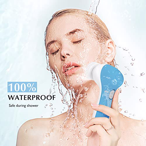 Facial Cleansing Brush Face Scrubber, Sky Blue 5