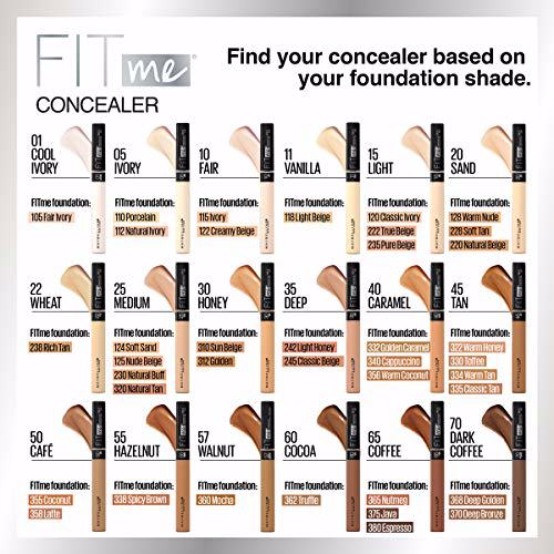 Maybelline Fit Me Liquid Concealer Makeup, Natural Coverage Oil-Free Fair 6