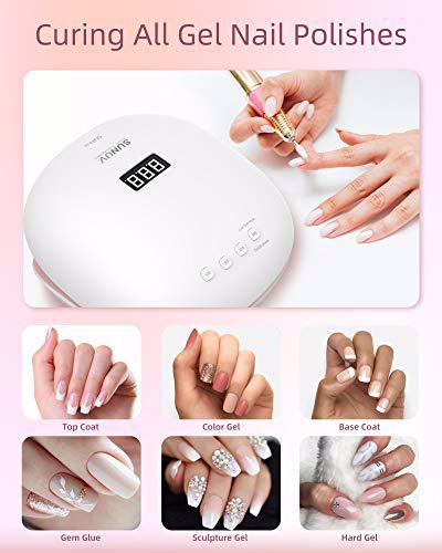 SUNUV UV Led Nail Lamp for Gel Polishes, Pink 2