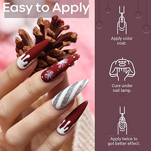 Modelones Gel Nail Polish Set, A1 Nude Drama 6