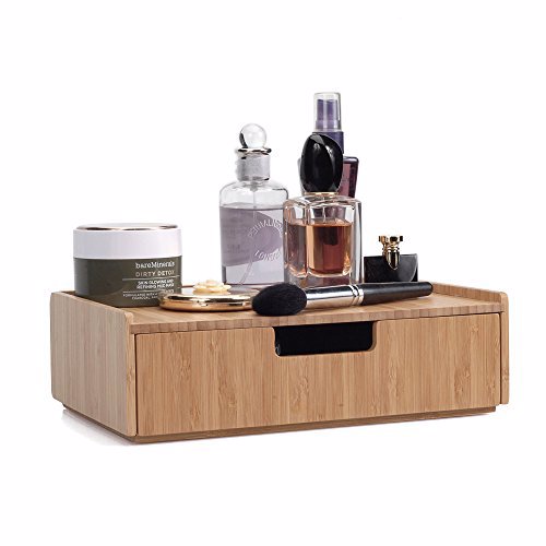 MobileVision Bamboo Makeup Drawer Organizer 1