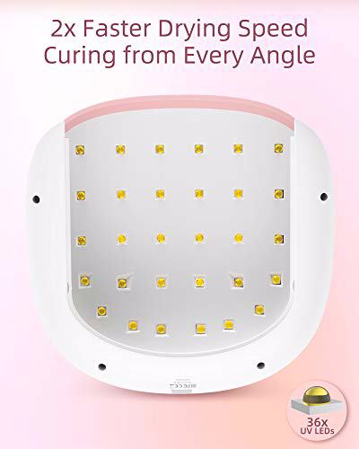 SUNUV UV Led Nail Lamp for Gel Polishes, Pink 3