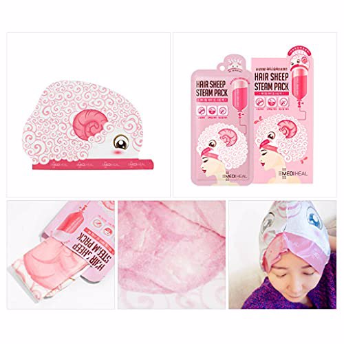 MEDIHEAL Hair Sheep Steam Pack 5 Sheets Hair Mask 5