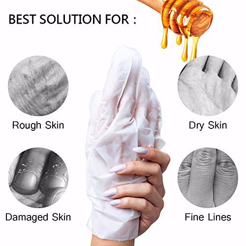 MOND'SUB 5 Pairs Anti-Aging Hand Cream Mask, Honey and Almond 5
