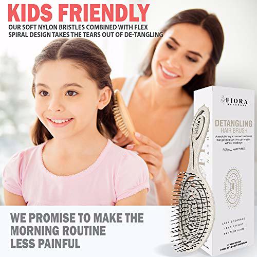 Fiora Naturals Hair Detangling Brush Natural 5