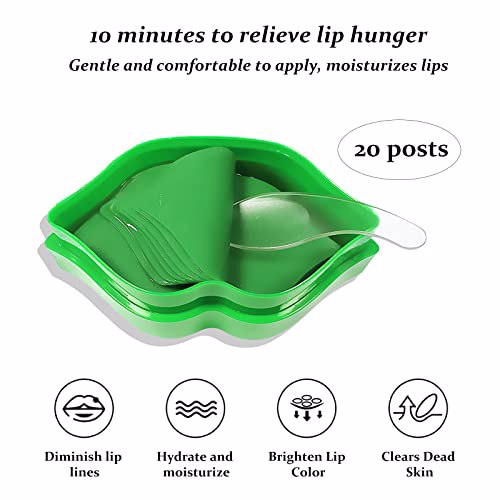 FREEORR 20Pcs Moisturizing Lip Mask Green 3