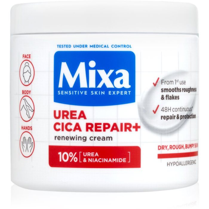 Mixa Urea Cica Repair+ crema corpo rigenerante per pelli molto secche 400 ml