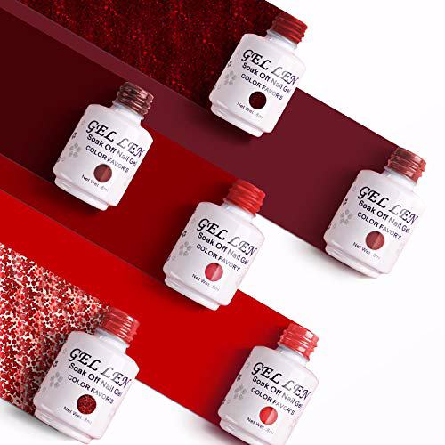 Gellen Gel Nail Polish Kit, Wine and Reds 2