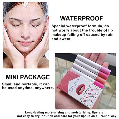 BINGBRUSH 4 Pcs Smoke Pipe Color Changing Lipstick PH 5