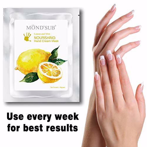 MOND'SUB 5 Pairs Moisturizing Gloves, Lemon mint 4