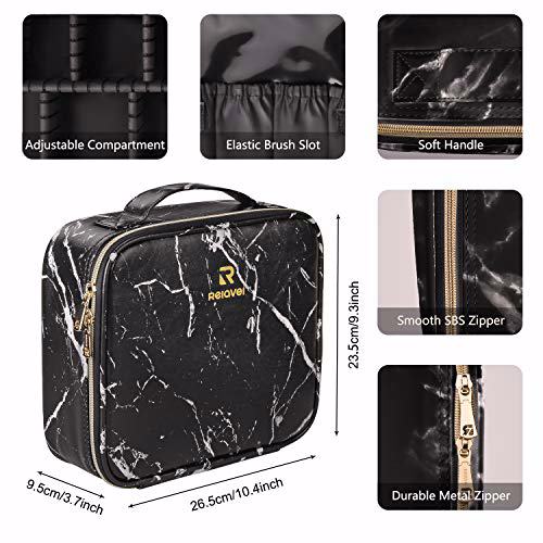 MONSTINA Travel Makeup Bag Organizer Black 5