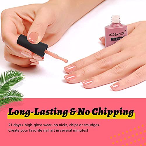 AIMANGO Valentine's Day Reflective Glitter Gel Nail Polish Kit 5