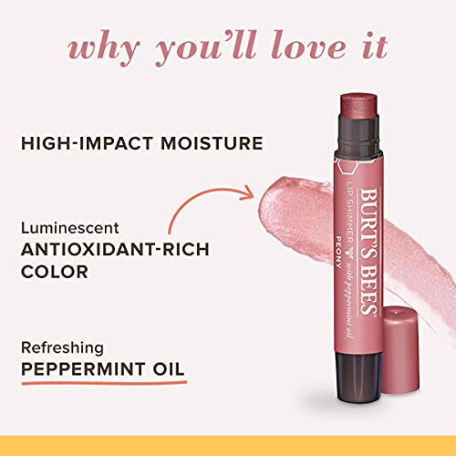 Burt's Bees 100% Natural Moisturizing Lip Shimmer, Peony 6