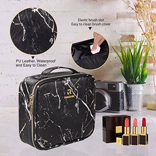 MONSTINA Travel Makeup Bag Organizer Black 6