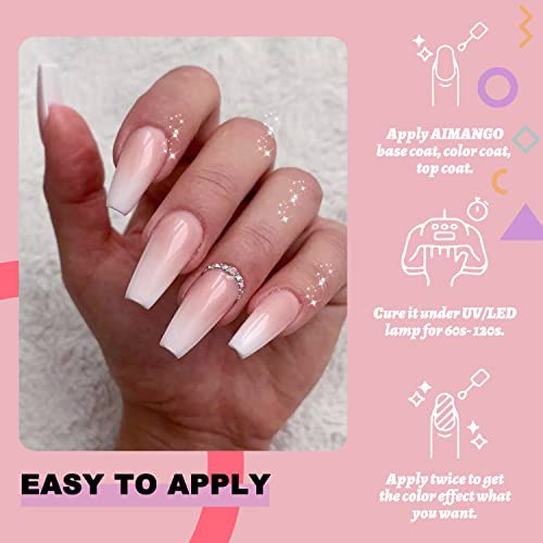 AIMANGO Nude Pink Neutrals Gel Polish Set, Neutral 3
