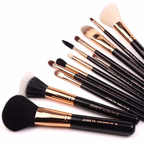 Zoreya Premium Travel makeup brushes set, A-Black 3