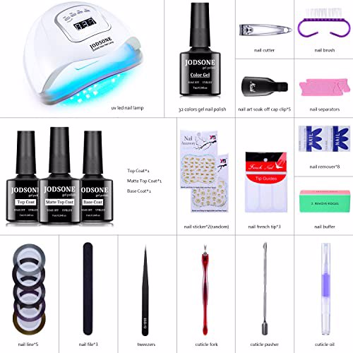 JODSONE Gel Nail Polish Kit, rainbow candy a01 5