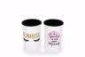Ceramic Makeup Brush Holder Storage with Cute Sayings 2 pack Thumbnail 2
