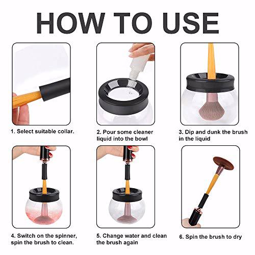 RICRIS Premium Makeup Brush Cleaner Dryer Super-Fast Electric Brush Cleaner Machine 6