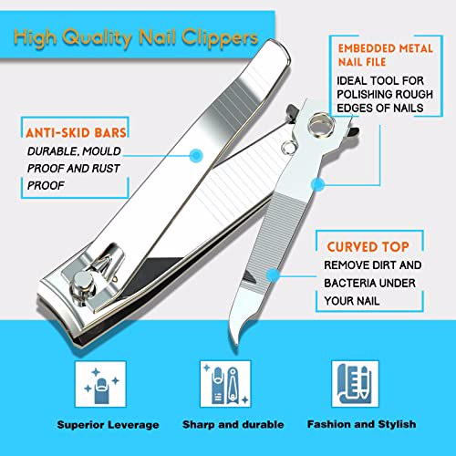 firiKer 2PCS Stainless Steel Nail Clippers 4