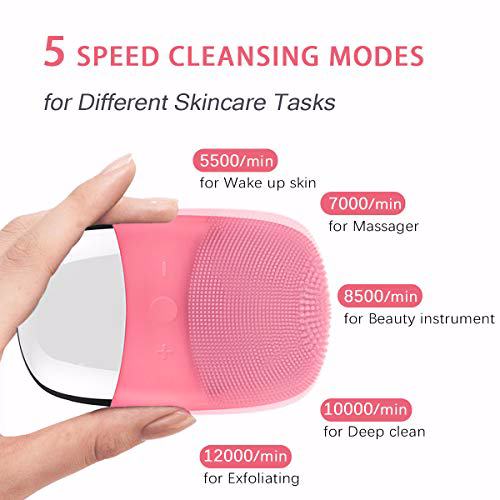 Facial Cleansing Brush, Pink 4