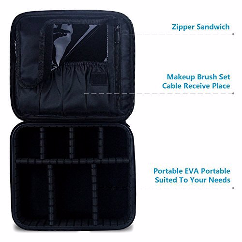 Relavel Travel Makeup Train Case Makeup Cosmetic Case Organizer 4